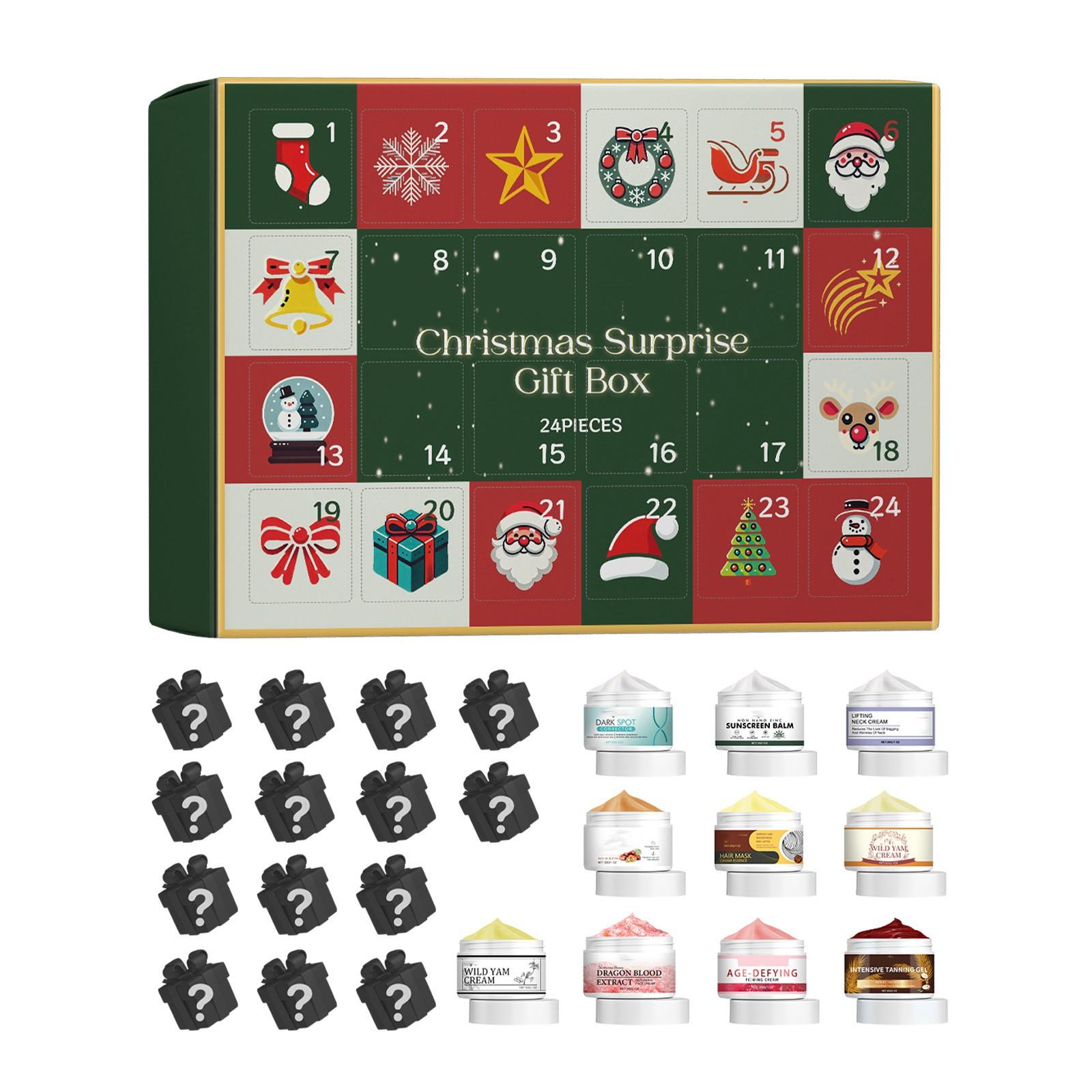 Рождественский увлажняющий и увлажняющий набор из 24 средств Рождественский увлажняющий и увлажняющий обратный отсчет коробка Увлажняющий увлажняющий 100 мл